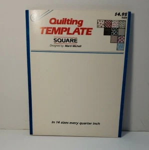 EZ Quilting Template Square #9309 14 Sizes 1991 Marti Mitchell - Picture 1 of 2