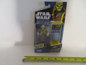 Figura de acción Hasbro Star Wars The Clone Wars CW23 Kit Fisto 2010 sin usar, en caja - Imagen 1 de 6
