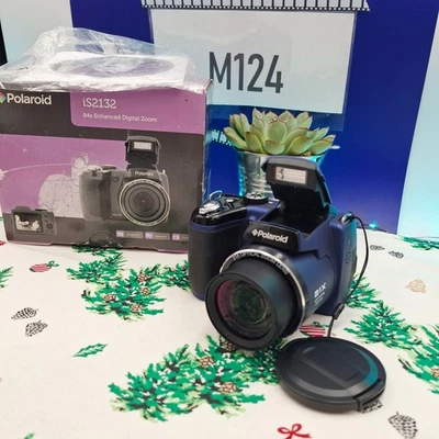 Polaroid iS2132 BRIDGE Digital Camera BLUE TWO TONE. *NEAR MINT* + 4GB SD refB.N - Image 1 of 4