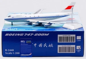Avión a reacción fundido a presión SQ Wings 1:200 CAAC Boeing b747-200M modelo B-2448 aleta hacia abajo - Imagen 1 de 16