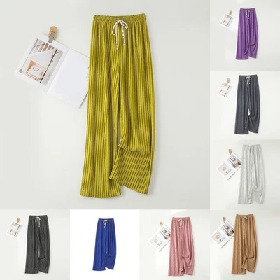 Flared Striped Pants for Women in a Relaxed Summer Style with a Retro Touch - Image 1 of 4