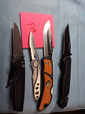 4 KNIVES    Fishing Camping AIRPORT CONFISCATION   nice     Loc F19 - Image 1 of 4