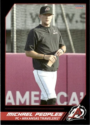 Tarjeta de novato de ligas menores Michael Peoples 2024 Marineros Arkansas Travelers Foto 1 de 2
