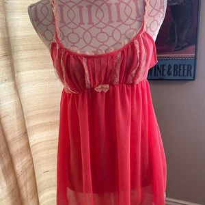 Victoria's Secret Negligee Koralle mit Spitze - Bild 1 von 5