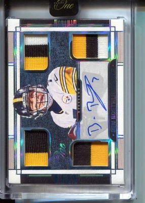 Tarjeta autógrafa parche cuádruple Ben Roethlisberger fútbol americano Panini One 2023 35/11 Foto 1 de 2