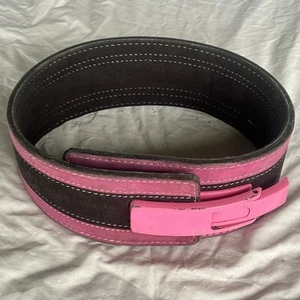 Harris Stability Systems 10mm Pink & Black weight lifting Lever belt - Small - Picture 1 of 4