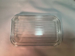 Coperchio piatto frigorifero a coste vintage Pyrex 502-C vetro trasparente ricambio SOLO COPERCHIO - Foto 1 di 6