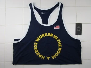 Under Armour Project Rock Iso Chill Hardest Worker Flag Muscle Tank Men's Large - Picture 1 of 4