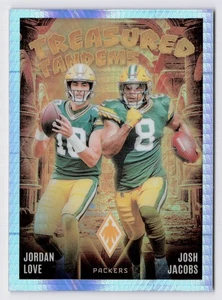2024 Panini Phoenix Treasured Tandems Josh Jacobs, Jordan Love #TT-GB Hyper - Picture 1 of 2