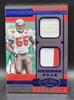 Panini Plates & Patches 2019 - Gridiron Gear Derrick Brooks #GG5/50 (MEM) Bucs Foto 1 de 2