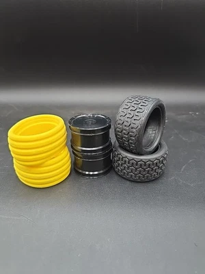 Custom Works Pair  HB Rear Tires & Rear Black Rims Nos New Outlaw Rocket Enforce - Image 1 of 4