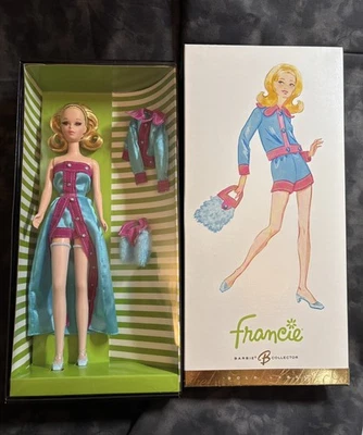 2004 美泰 Francie Smashin 缎面复制品 Mod 芭比金色标签 全新带盒 全新 — 第 1/4 张图片