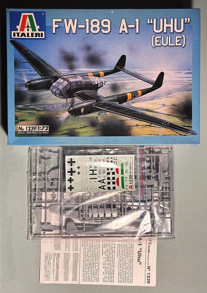ITALERI 1239 - FW-189 A-1 "UHU" - 1/72 PLASTIC KIT - Immagine 1 di 1
