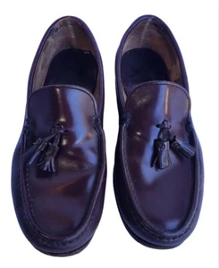 Timberland Tassel Loafer Slip On Shoe Men's 7W Burgundy Red Leather - Picture 1 of 9
