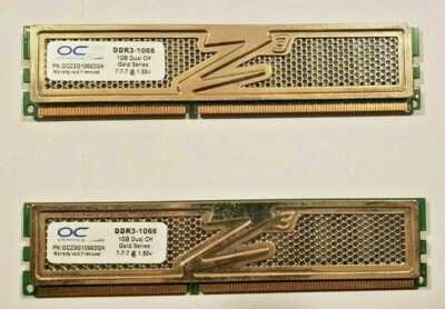 OCZ Gold 2GB (2 x 1GB) 240-Pin DDR3 SDRAM DDR3 1066 (PC3 8500) Desktop Memory - Image 1 of 2
