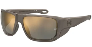 Under Armour UA ATTACK MD HKL 2B Brown Metallic/Gold Mirrored Men's Sunglasses - Picture 1 of 4