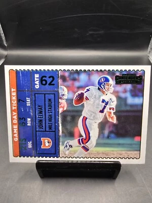John Elway 2022 Contenders Game Day Ticket Green Foil Denver Broncos #GDT-JEL - Image 1 of 3
