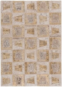 Patchwork Handgeknüpfter Perserteppich 177x127 cm-Orient,Carpet,Rug,Vintage,Beig - Picture 1 of 6