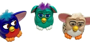 Vintage Mcdonalds Furby Toys. Blue, Tan, Green Each 1998 lot of 3 - Picture 1 of 5