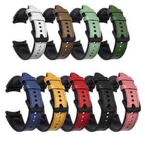 Silicone Leather Watch Band Strap For Samsung Galaxy Watch 5 40/44mm/Pro 45mm - Picture 1 of 10