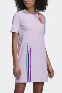 Women's Adidas Luxe T-shirt  Dress Trefoil Logo Women SALE - Picture 1 of 10