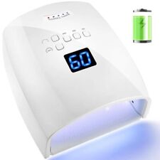 White 48W Cordless Wireless Rechargeable LED/UV Nail Lamp Gel Polish Nail Dryer