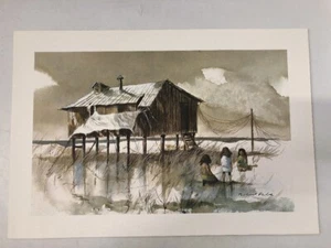 Litografía "Low Tide" Robert Fabe ~ artista de Cincinnati - Imagen 1 de 1