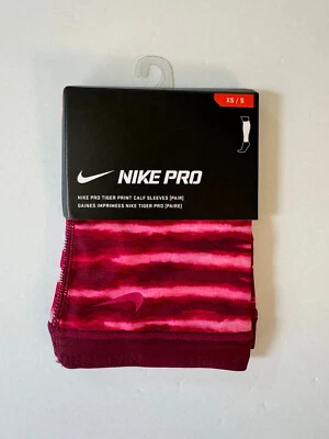 Nike PRO Tigher Print Calf Sleeves Women Dr-Fit Red  (1 Pair) - Image 1 of 2