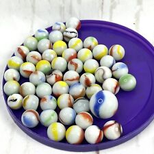 LOT OF 53 VINTAGE MACHINE MADE GLASS MARBLES