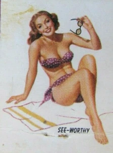 Chica pin-up 1952: Lakeview Inn Bar & Grill (Bradley Gardens, Nueva Jersey) -F17 - Imagen 1 de 2