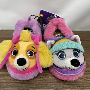 Paw Patrol Slippers Skye and Everest Nickelodeon Toddler Girls Size 7-8