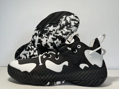 Adidas Harden Vol. 6 BOOST J Black White Basketball Shoes Boys Girls Kids GV8775 - Image 1 of 4