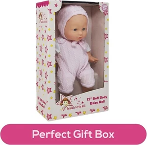 Hermosa muñeca bebé suave realista de 12" vestida a juego y caja de regalo sombrero - Imagen 1 de 7