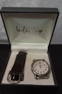 Infinity Quartz Men’s Watch – White Dial, Nylon Band, Box & Papers, Works! - Picture 1 of 7