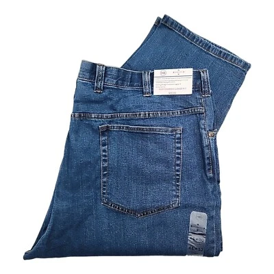 HB Harbor Bay Men's Jeans Blue 44x30 Performance Loose Fit Stretch Denim New - Image 1 of 4