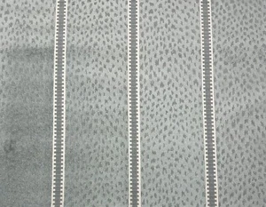 BRUNSCHWIG & FILS SALVATOR VELVET MIST BLUE EXCLUSIVE FABRIC REM 20" LONG X 51"W - Picture 1 of 6