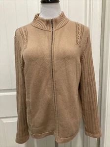 Pendleton Zip Up Cardigan Sweater Brown SZ L - Picture 1 of 12