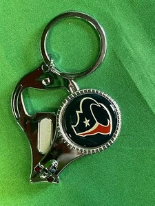 NFL Houston Texans 3-in-1 Keychain Opener Nail Clippers NWT - Picture 1 of 4