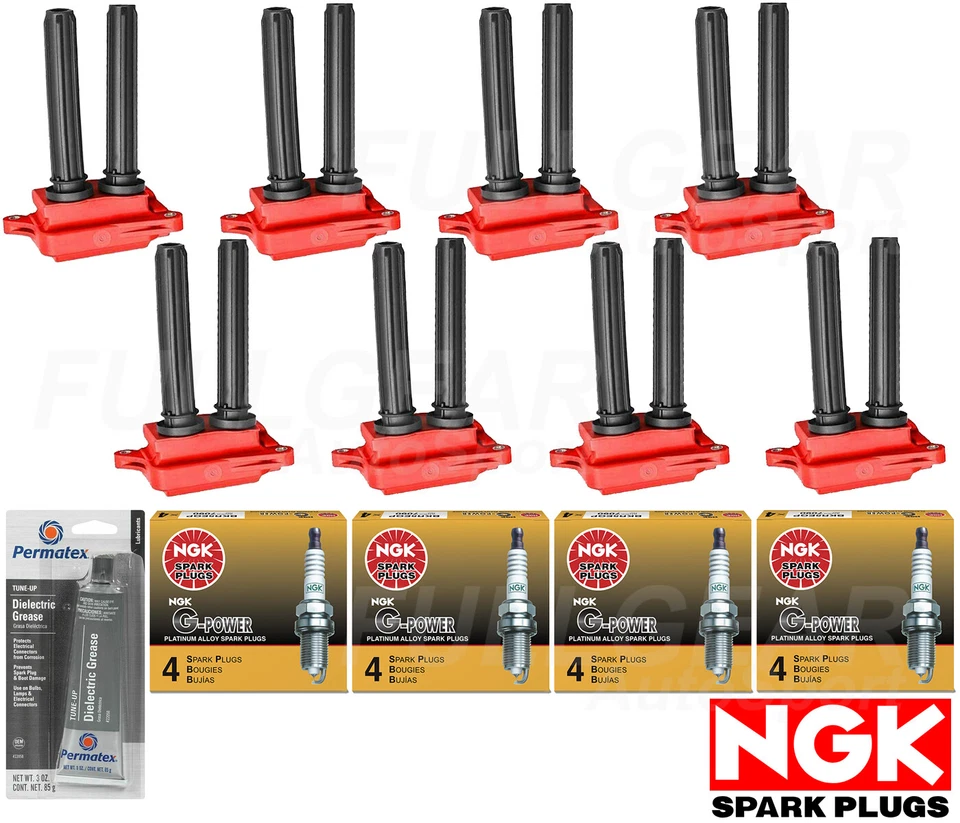 BUJÍA NGK G-POWER PLATINUM + BOBINA DE ENCENDIDO + GRASA PARA DODGE 6,1 L V8 Foto 1 de 3