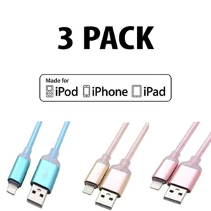 Tariff Free LED Light-Up iPhone Charging Cables (3-Pack) – Choose Your Colors! - Picture 1 of 21