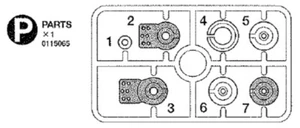 Tamiya DT-03/02/DF-03 P-Teile Servo Saver - 300115065 - Bild 1 von 1