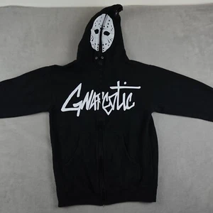 Gnartcotic Gang Hoodie Mens S Black Jason Full Zip Face Mask Script Limited - Foto 1 di 21