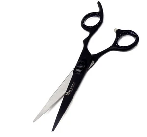 PROFESSIONAL GERMAN Barber Salon Hair Cutting Scissors Shears 6.5" BLACK NEW - Picture 1 of 4