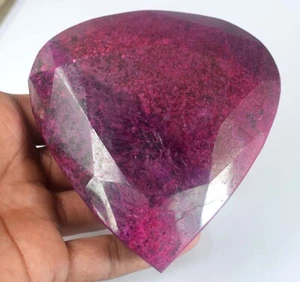Natural 2957 Ct African Red Ruby 96 x 90 mm Pear Loose Gemstone Birthday Gift - Picture 1 of 6