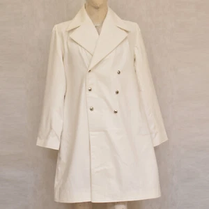 New 18th Century Frock Coat,Victorian Frock Coat,White Wool Double Breasted Coat - Picture 1 of 4