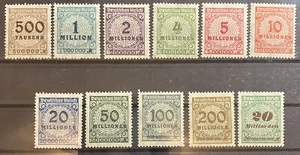 Deutsches Reich Michel-Nr. 313A-319A, 321A-323A, 329A, postfrisch - Bild 1 von 1