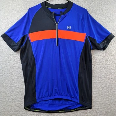 NISHIKI MENS CYCLING JERSEY SHIRT WITH BACK POCKETS 1/4 ZIP Size Large  - Image 1 of 4