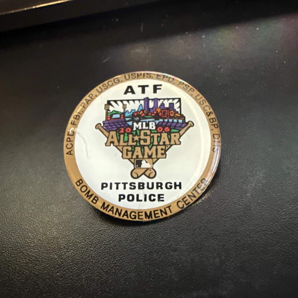 MLB  All-Star Game Pittsburgh Police ATF Bomb Management Center Lapel Pin MORE - Image 1 of 1
