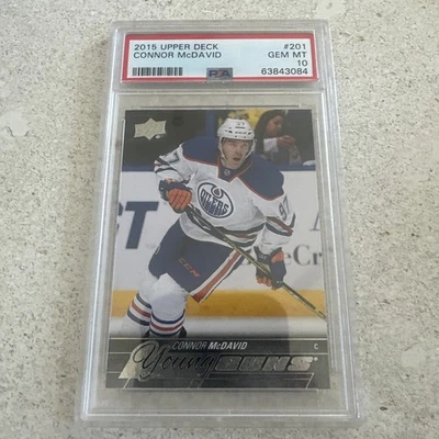 2015-16 Upper Deck - Young Guns Connor McDavid #201 (RC) PSA 10 Foto 1 de 2