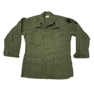 Vietnam War Era Tropical Green Combat Mens Jacket Coat 8405-082-5566 Small Short - Picture 1 of 8